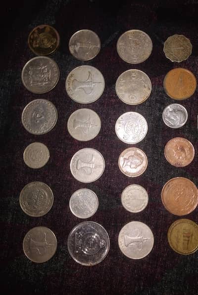 Antique old coins collection