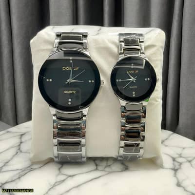 Couple Analog Watches Steel 36mm Set