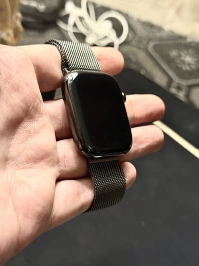 Apple Watch Series 10 46mm Slate Titanium with Original Milanese Loop
