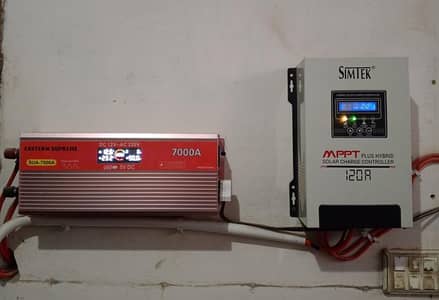 Simtek MPPT 120 and eastern inverter 7000 and phonex battery Tx 1800