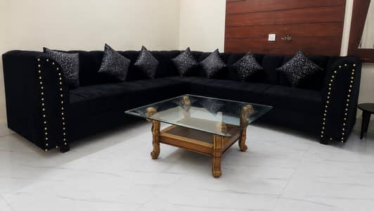 SOFA L SHAPE BRAND NEW 10.10 CONDITION BLACK 03261271600