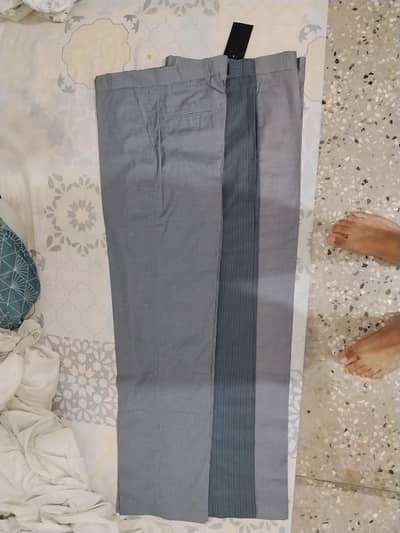 Men's Grey Pinstripe Dress (3Pants) - new condition