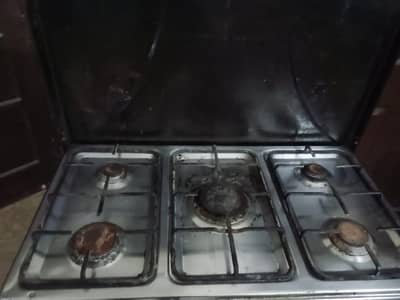 Black Glass Top Cooking Range with Oven