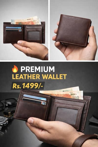 Premium Quality Men's Leather Wallet - Slim & Stylish Pocket Purse