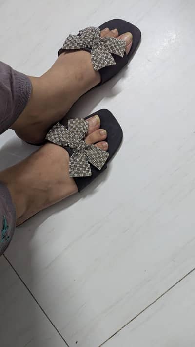 black slippers