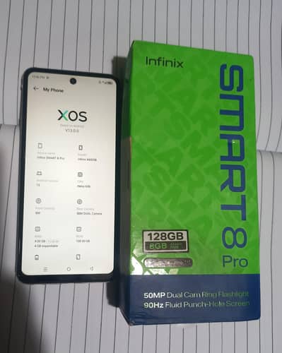 Infinix Smart 8 Pro(4/128) condition 10/9 urgent sale