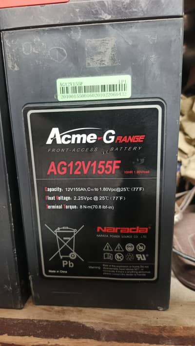 Urgent Sale – Narada Acme 12V 155Ah UPS/Solar Batteries
