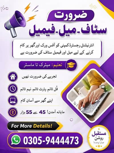 Full time, part time, home base job available