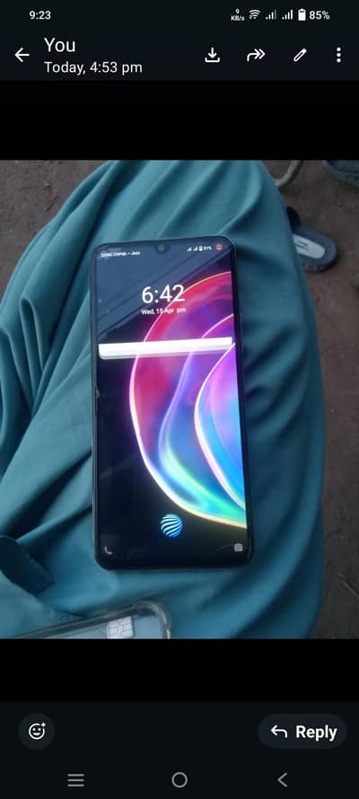 Vivo V21 display finger  exchange karana hy