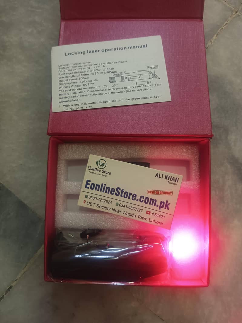 Laser Red LED Rechargeable Laser pointer long Range 9