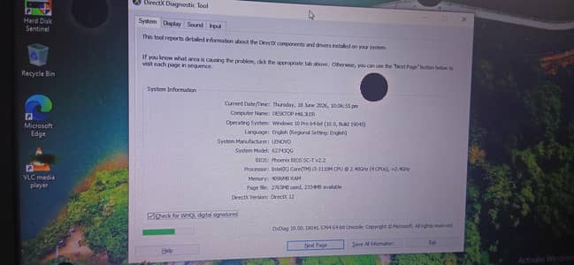 Lenovo i3  3rd generation