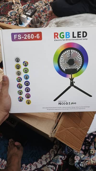 15 Mode Ring Light With Builtin Fan