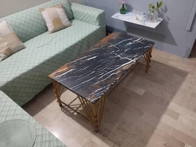 Sofa Center Table (Marble Stone Top)