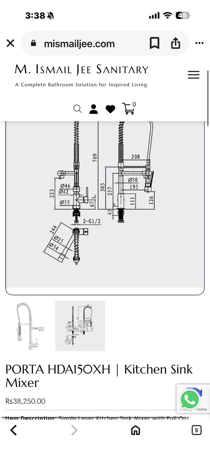 Porta Kitchen Tap 1