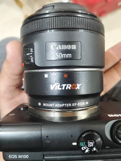 Canon EOS M100 with 15-45mm Lens, EF-M Mount, EF 50mm F/1.8 STM Lens