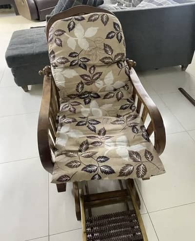 Wooden massage rocking chair