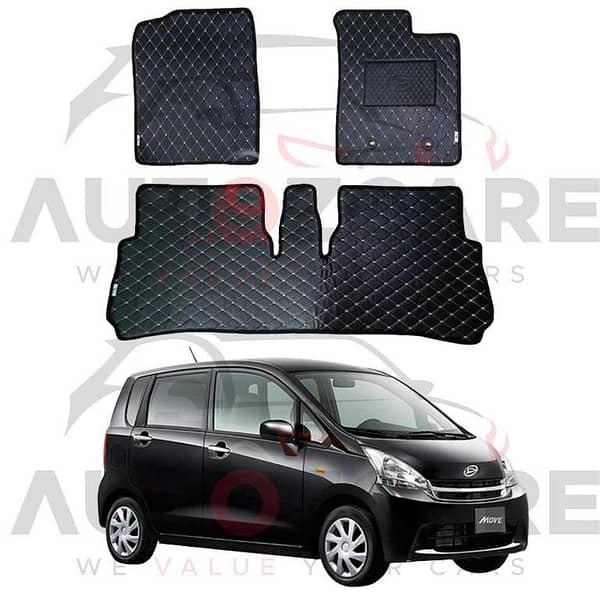 Daihatsu Move 7D Floor Mat ( Flat Style ) 3PCS - Model 2011- 2014