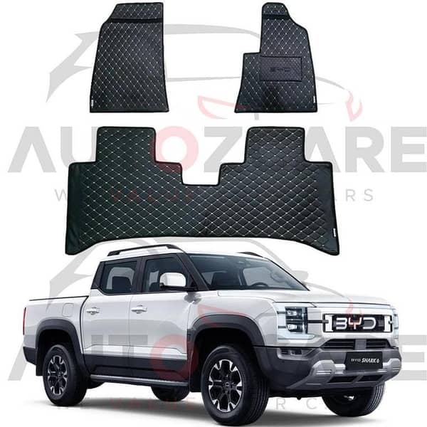 BYD Shark 6 7D Floor Mats (Flat Style) 3PCS - Model 2025
