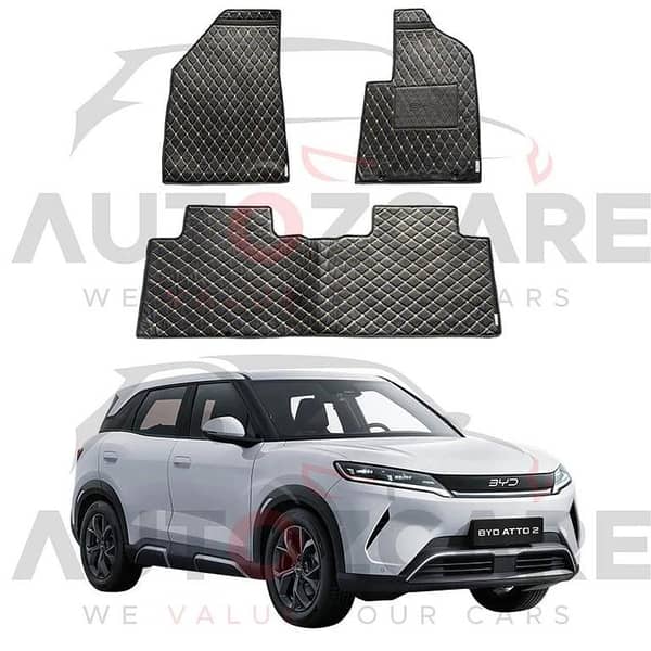 BYD ATTO 2 7D Floor Mat ( Flat Style ) 3PCS - Model 2026