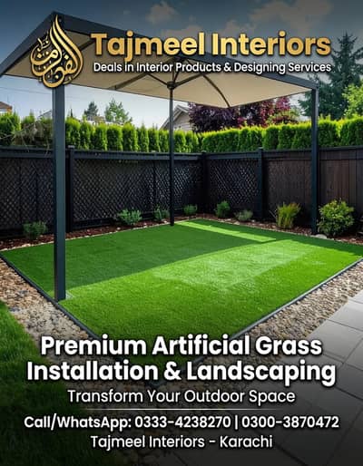 Artificial Grass for Sale & Installation in Karachi | Garden Makeover