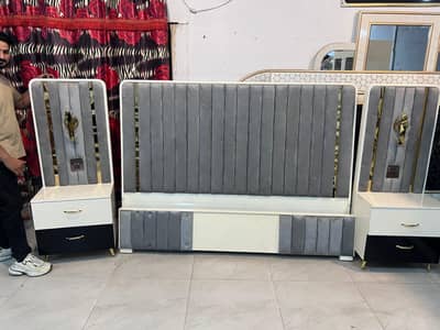 Wall poshish bed set - Bed room furniture - Bridel bed set - bed