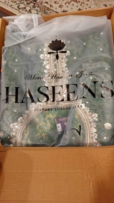 ready to wear fully embellished 3pc ghrara by haseens official