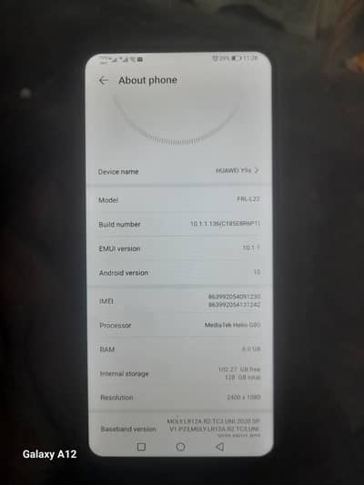 Huawei y9a