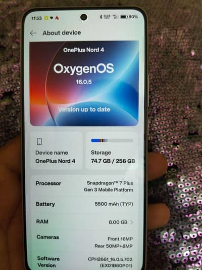 One Plus Nord 4 5G (8/256) Global Variant