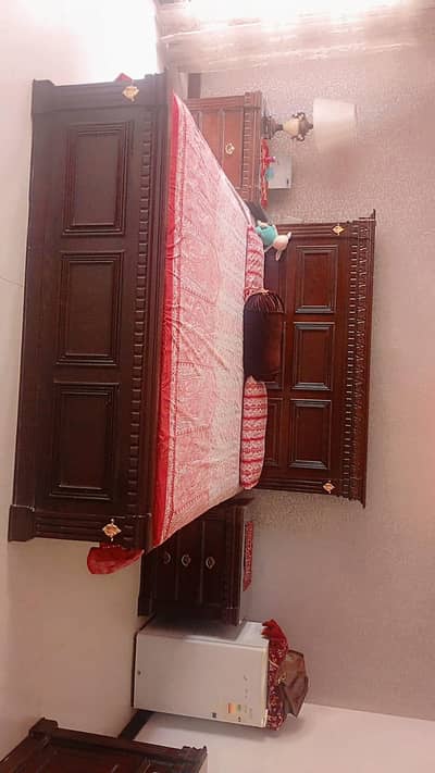 Bed with dressing