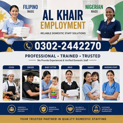 all domestic staff available patient care male female