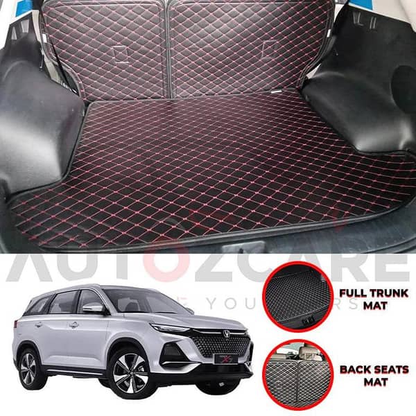 Changan Oshan X7 (5 Seater) Custom Car Complete 7D Cabine Mat | Complete 7d Trunk Room Mat- Model 2022-2025