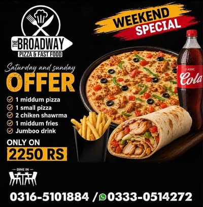 Broadway pizza need a Delivery riders New chakra road 03165101884