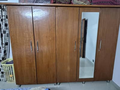 Premium 5-Door Wooden Almirah / Wardrobe for Sale / Wooden Almari