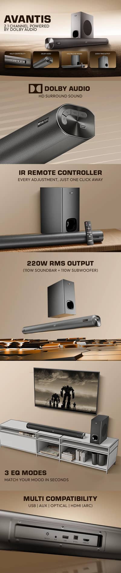 Login Home Theater Speaker 2.1 Channel