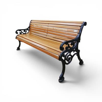Park bench and garden bench for outdoor public places and waiting area