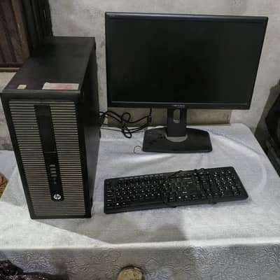 HP PRODESK tower CPU + Moniter 22 inch + keyword and mouse