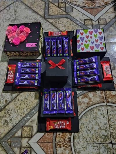 handmade explosion box , custom gift