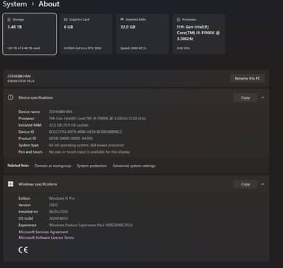 gaming PC newly build under warranty i9 11th  k proccessor  32gb ram
