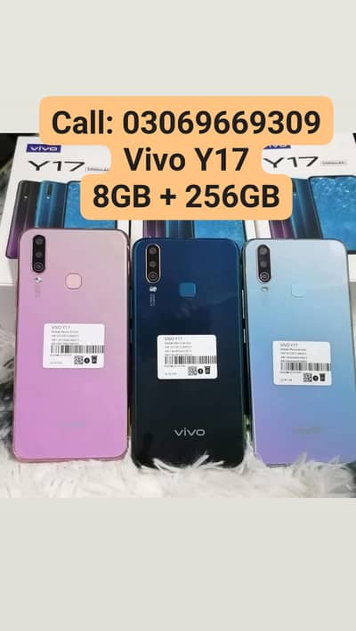 Vivo Y17 PTA Approved 8GB + 256GB With Box 10by10 With Warranty