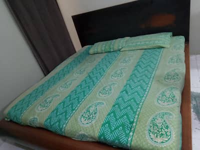 bed with dressing and devider available