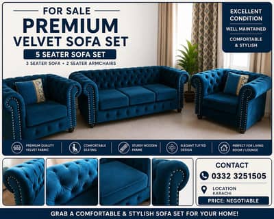 velvet sofa set 5 seater