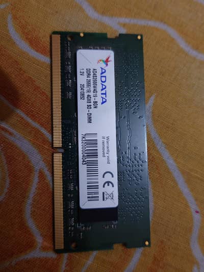 DDR 4 LAPTOP SO DIMM RAM 4 GB 2666 MHZ