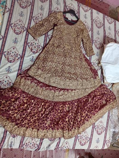 Beautiful embroidered bridal dress for sell