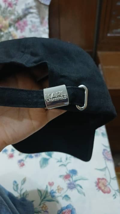 Original Karl Lagerfeld "Forever Karl" Black Cap