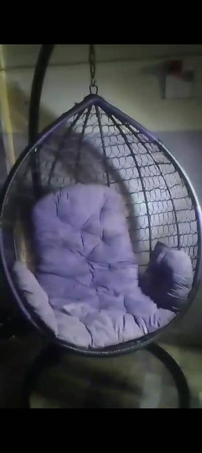 Hanging egg swing chair with stand cushion turbat