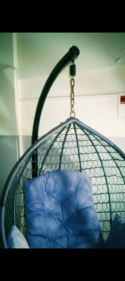 Hanging egg swing chair with stand cushion turbat