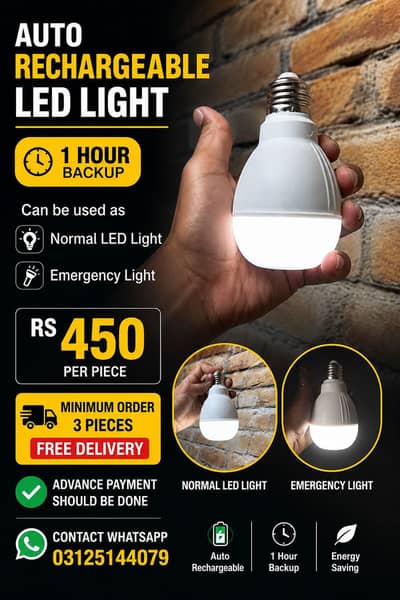 Auto rechargeable LED light
