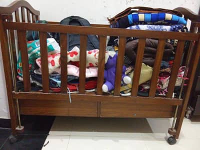 Wooden baby cot For sale