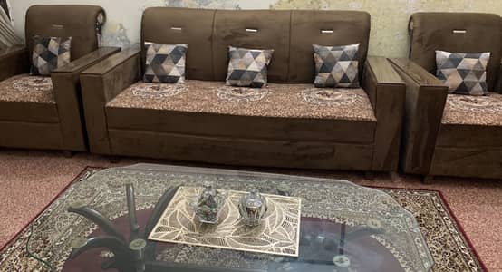 5 seater Golden Brown Jumbo Sofa