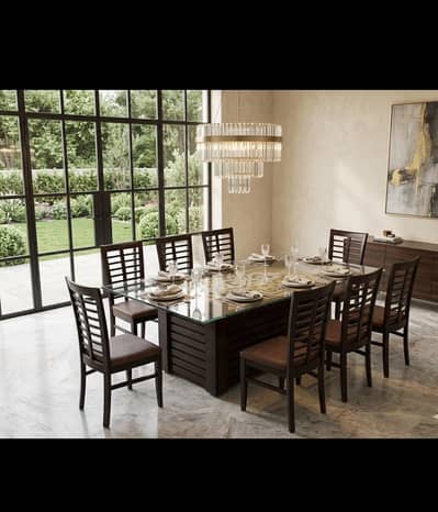 Dinning Table with 8 chairs